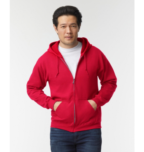 Gildan Heavy Blend Zip Hooded Hoody Sweatshirt.