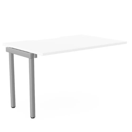 C-sense 1 Person Bench Add-On Scallop Top 1200 x 800 - WHT/SLV