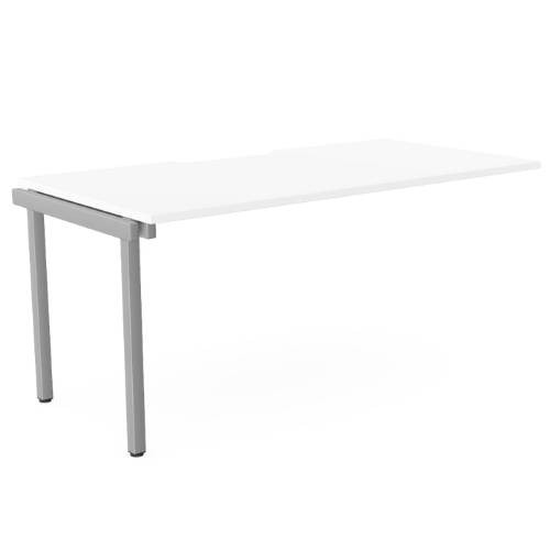 C-sense 1 Person Bench Add-On Scallop Top 1600 x 800 - WHT/SLV