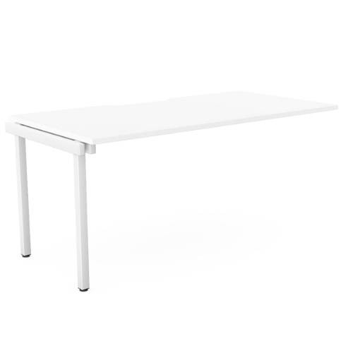 C-sense 1 Person Bench Add-On Scallop Top 1600 x 800 - WHT/WHT