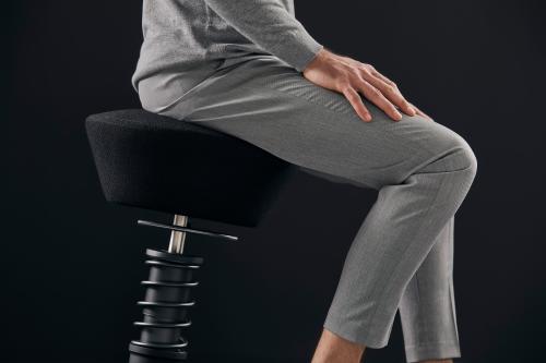 Aeris Swopper Ergonomic Office Stool wool blend Capture