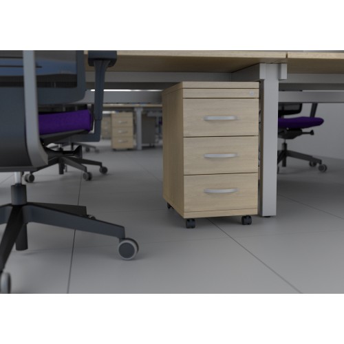 Kito Contract Mobile Pedestal 2 Drawer - White