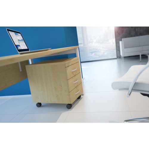Kito Contract Mobile Pedestal 2 Drawer - Beech