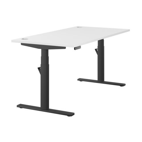 Leap Single Sit Stand Frame and Desk Top with Alu Ports