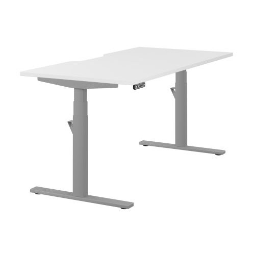 Leap Single Sit Stand Frame and Desk Top with Scallop