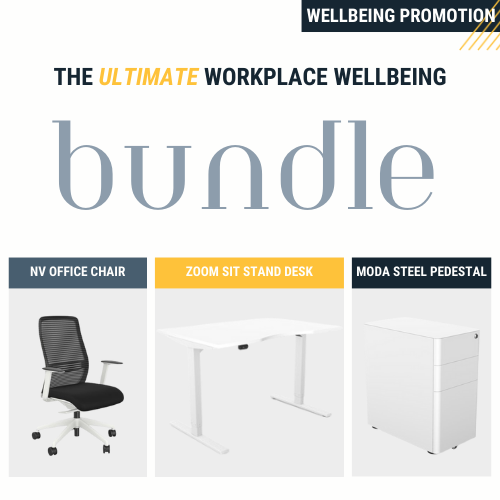 Buy Wellbeing Office Furniture Bundle Zoom Single Sit Stand Desk, NV