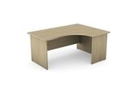 Ashford Panel Leg 1600/800 x 1200/600mm R/H Crescent Desk - Urban Oak