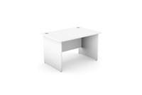 Ashford Panel Leg 1200mm x 800mm Straight Desk - White