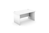 Ashford Panel Leg 1400mm x 800mm Straight Desk - White
