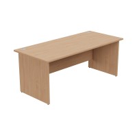 Ashford Panel Leg 1800mm x 800mm Straight Desk - Beech