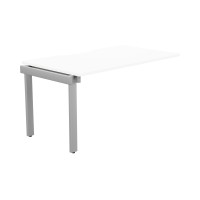 Switch 1 Person Bench Add-On Scallop Top 1400 x 800 - Silver Frame / White Top