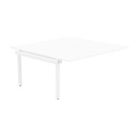 Switch 2 Person Bench Add-On Scallop Top 1600 x 800 - White Frame / White Top