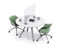 Self-supporting Protective Screen With Aperture and Metal foot (1400x600x160mm)