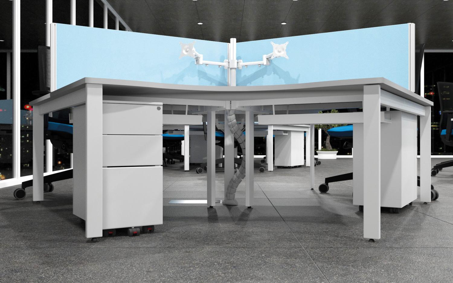 Sprint ECO Desk Mounted  Straight Top 380h x1600w