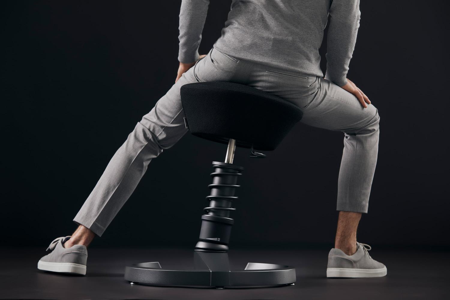 Aeris Swopper Ergonomic Office Stool wool blend Capture