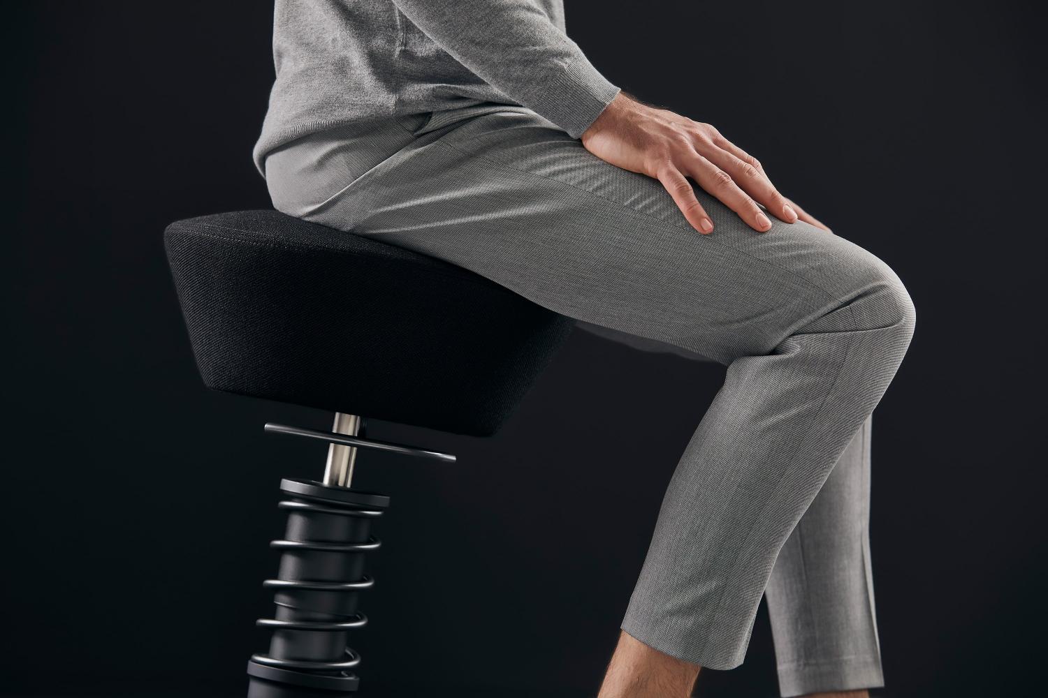 Aeris Swopper Ergonomic Office Stool wool blend Capture