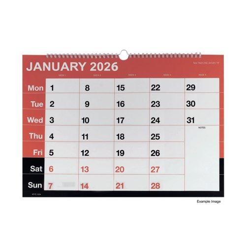 Wirebound MTV Calendar A3 2026