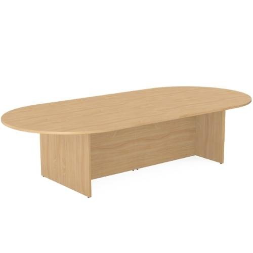 Kito Meeting Table Oval Panel Base 2400w x 1200d - Beech