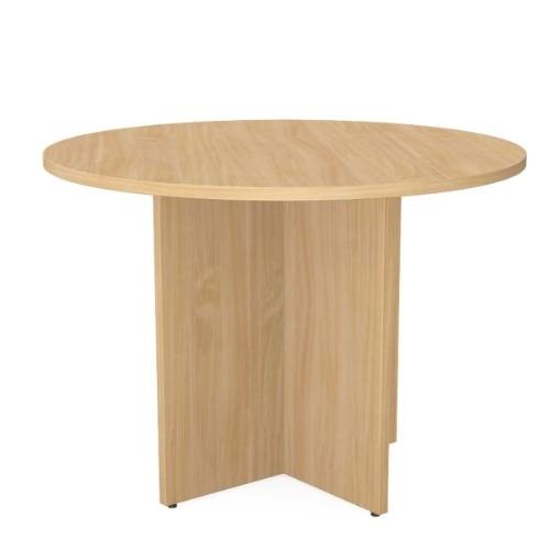 Kito Meeting Table Round Panel Base 1000mm Dia - Beech