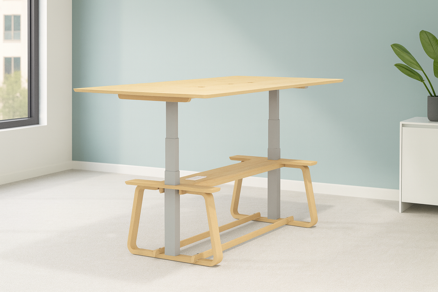 Buy Theo Height Adjustable Meeting Table from Codex Office Solutions ...