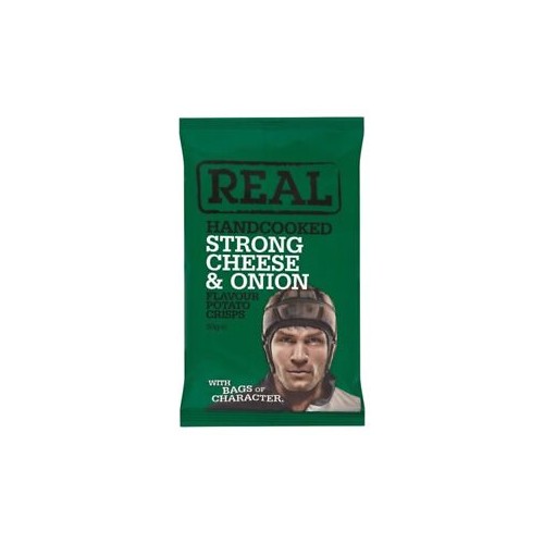 Real Crisps Strong Cheese & Onion 18x50g