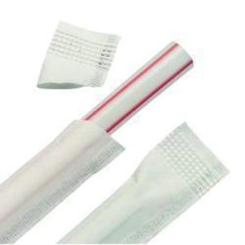 Flexi Straw Individually Wrapped 20cm LongStriped Pk250