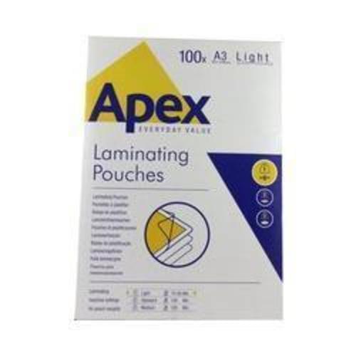Fellowes Apex Laminating Pouch A3 80 Micron Pk100