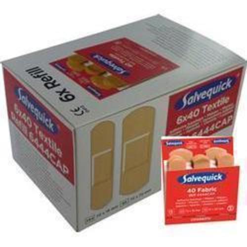 Salvequick Fabric Plasters Refill Pack (6 Refill packs of 40)
