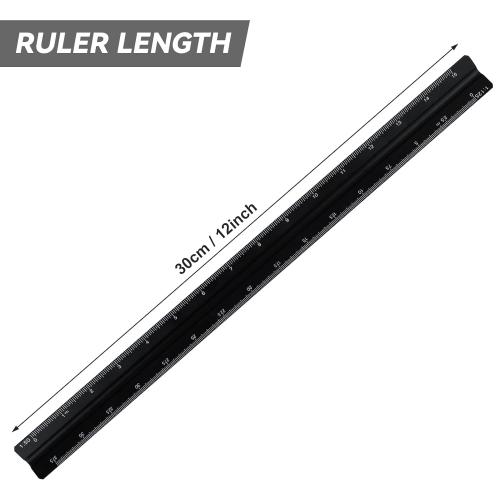 Solid Aluminum Triangular Scale Ruler For Architects & Engineers