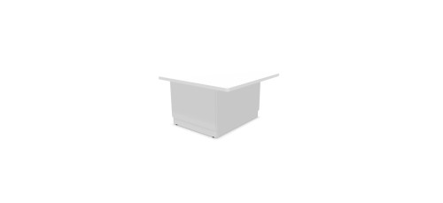 GUEST MODULE H74XW125CM - RIGHT-HAND CORNER MODULE - MG CLADDING - MG TOP