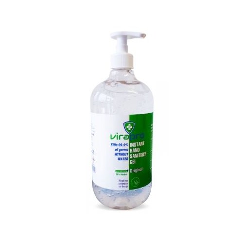 ViraPro 1 LITRE Alcohol Gel Hand Sanitiser 70% Alc.