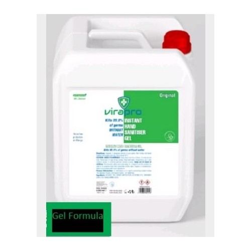 ViraPro Hand Sanitiser Gel clear 5 Litre 70% Alcohol