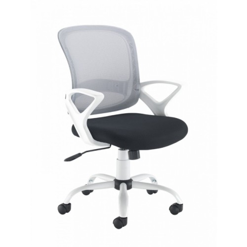 HOME OFFICE SWIVEL CHAIR (White-Black)