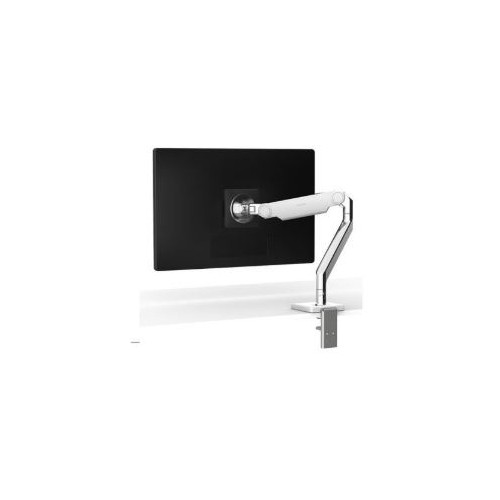 Humanscale M2.1 Single Monitor Arm Polished with White Trim. Allows user to view their monitor(s) at an optimal position.