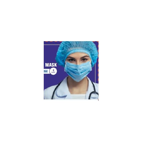 Disposable Face Masks.Box of 50 Premium 4 Layer Masks