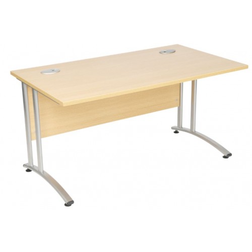 Cantilever Home Office Desk. 1.2m Rectangular Desk with Cantilever Legs W1200 X D800 X H730mm
