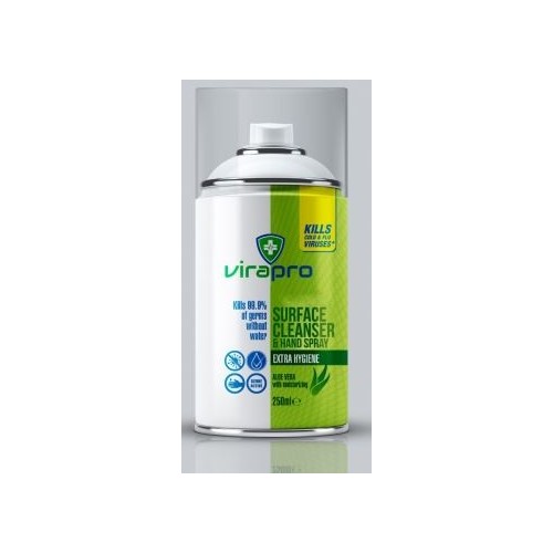 Virapro Surface Sanitiser Spray Aerosol 250ml 70% Alcohol
