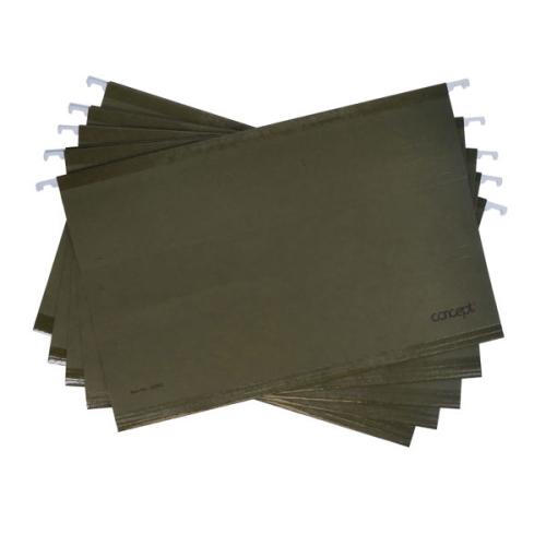 Concept 50 Foolscap Suspension File Green Cdu