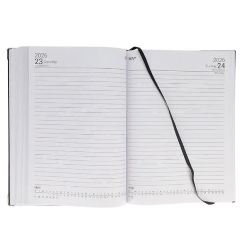 Concept 2026 A4 Diary Page A Day - Black