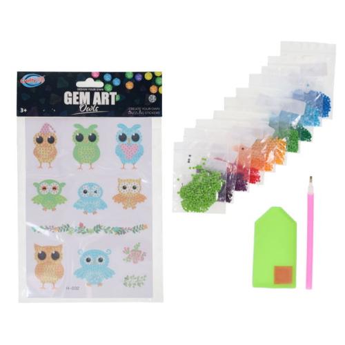 Crafty Bitz Design Your Own Gem Art - Owls