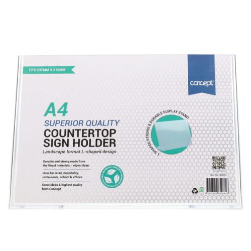 Concept A4 Countertop Sign Holder - Landscape