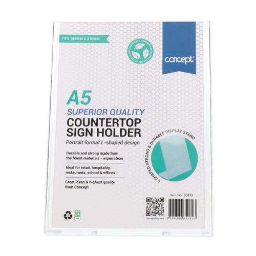 Concept A5 Countertop Sign Holder - Portrait