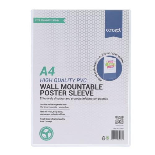 Concept A4 High Quality Pvc Wall Mountable Poster Sleeve