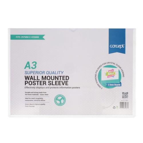 Concept A3 Superior Quality Wall Mounted Poster Sleeve