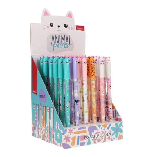 Emotionery Erasable Animal Gel Pens - 6 Asst Cdu