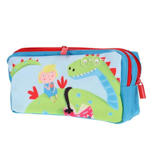 Emotionery 2 Pocket Pencil Case - Little Girl & Dragon