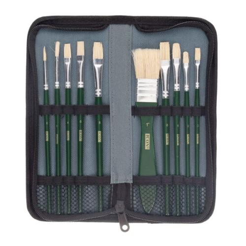Icon Pkt.11 Travel Paint Brush Set - Hog Hair