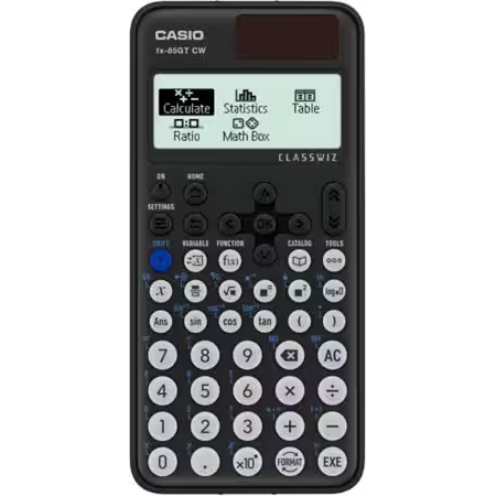 CASIO FX85GTCW+  Scientific, Dual Powered-Solar & Battery, 290 Functions, 4 Tone High Definition Display, Updated User Interface, BLACK