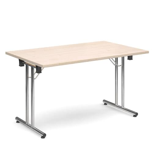 Rectangular Deluxe Folding Leg Table 1300mm x 800mm Maple