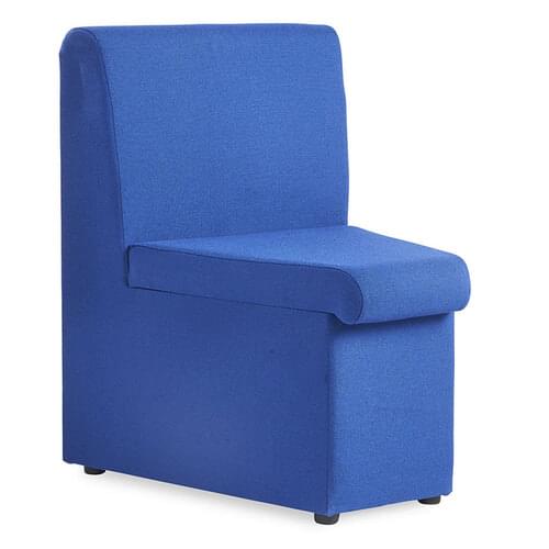 Modular Reception Chair Concave 560mm Wide Blue